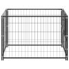 Dog Kennel Black 39.4"x39.4"x27.6" Steel