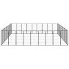 40-Panel Dog Playpen Black 19.7"x39.4" Powder-coated Steel