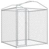 Outdoor Dog Kennel with Canopy Top 78.7"x78.7"x88.6"