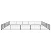 24-Panel Dog Playpen Black 39.4"x19.7" Powder-coated Steel