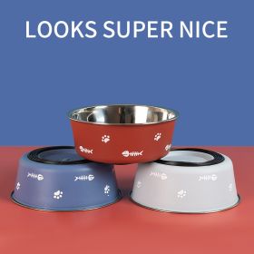 Dog Bowl Cat Bowl For Food And Water, Stainless Steel Pet Feeding Bowl, Durable Non-Skid Insulated Heavy Duty With Rubber Bottom For Medium Large Dogs (Color: Blue, size: S)